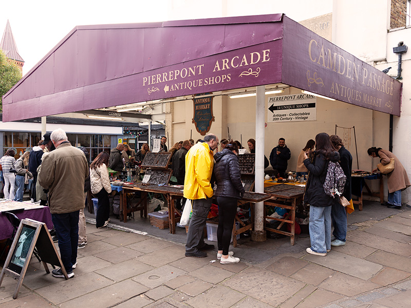 Pierrepont Arcade Outdoor Market, Camden Passage, Islington